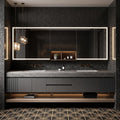 Modern Bathroom Vanity with Double Sink Hidden Handle(88in)