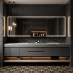Modern Bathroom Vanity with Double Sink Hidden Handle(88in)