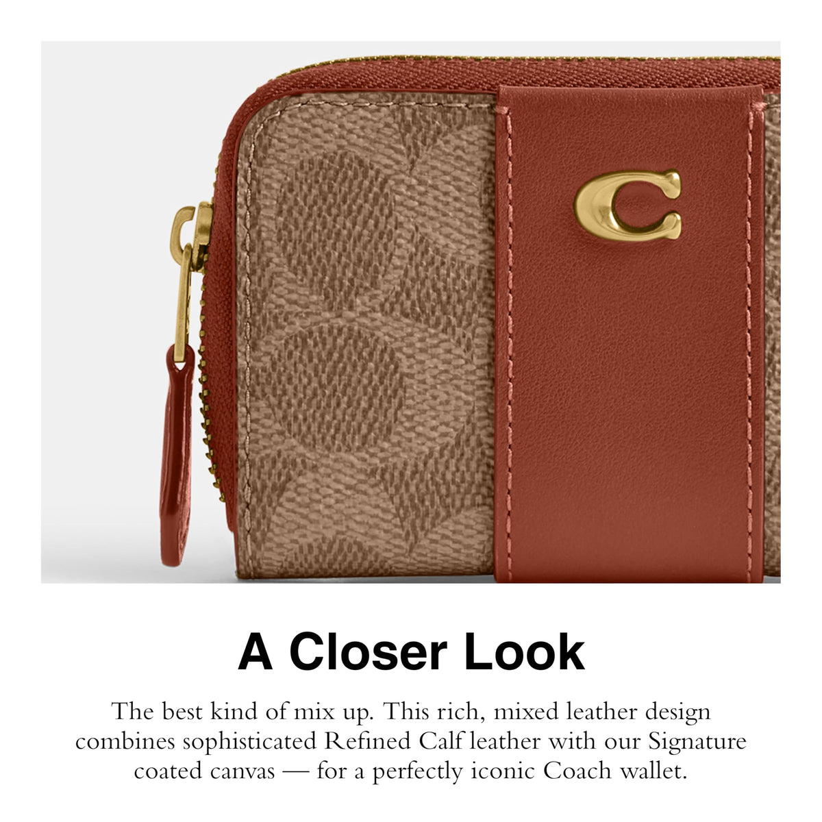 Coach Women's Crystal Signature Jacquard Essential Small Card Case, Mushroom, One Size