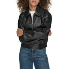 Levi's Women's Faux Leather Bomber With Laydown Collar