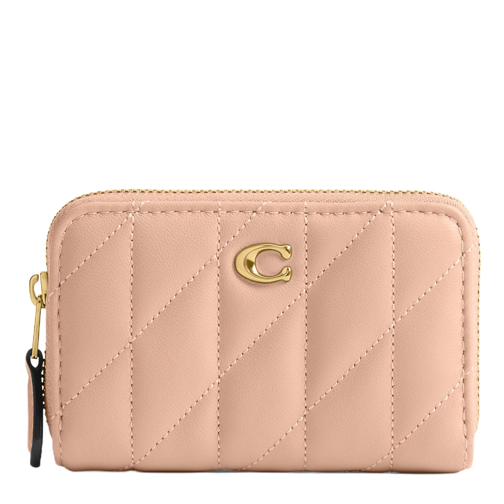 Coach Women's Crystal Signature Jacquard Essential Small Card Case, Mushroom, One Size