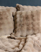 Cozy Earth Bubble Cuddle Blanket, Faux Fur Ultra-Soft Luxury Throw Blanket