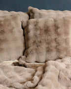 Cozy Earth Bubble Cuddle Blanket, Faux Fur Ultra-Soft Luxury Throw Blanket