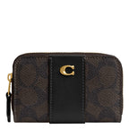 Coach Women's Crystal Signature Jacquard Essential Small Card Case, Mushroom, One Size