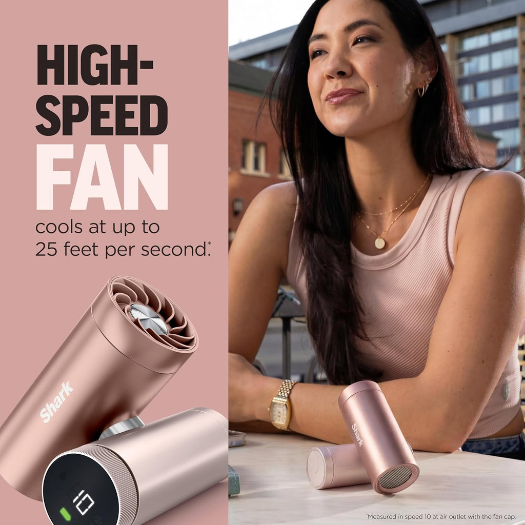 Shark ChillPill 3-in-1 Fan, Mist and Cooling Plate, Iced Latte, FA022BR