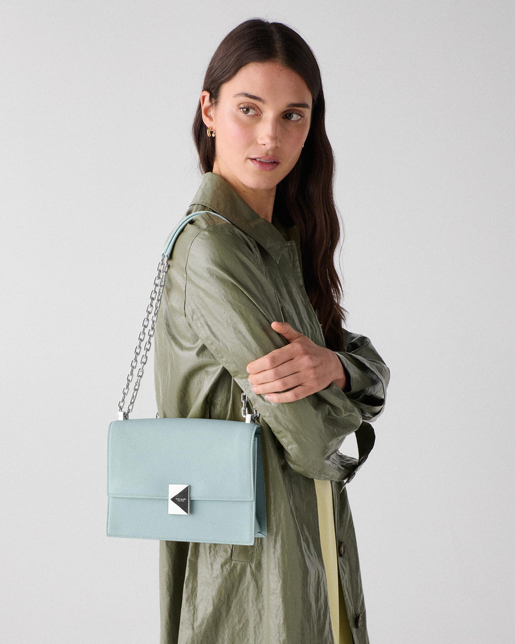 kate spade new york Women's Deco Leather Flap Chain Crossbody