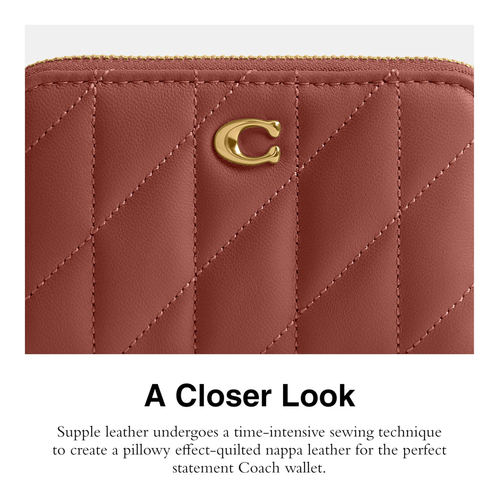 Coach Women's Crystal Signature Jacquard Essential Small Card Case, Mushroom, One Size