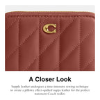 Coach Women's Crystal Signature Jacquard Essential Small Card Case, Mushroom, One Size