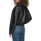 Levi's Women's Faux Leather Bomber With Laydown Collar