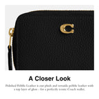 Coach Women's Crystal Signature Jacquard Essential Small Card Case, Mushroom, One Size