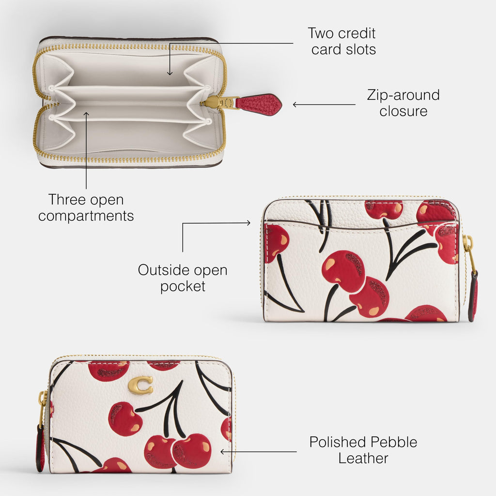 Coach Women's Crystal Signature Jacquard Essential Small Card Case, Mushroom, One Size