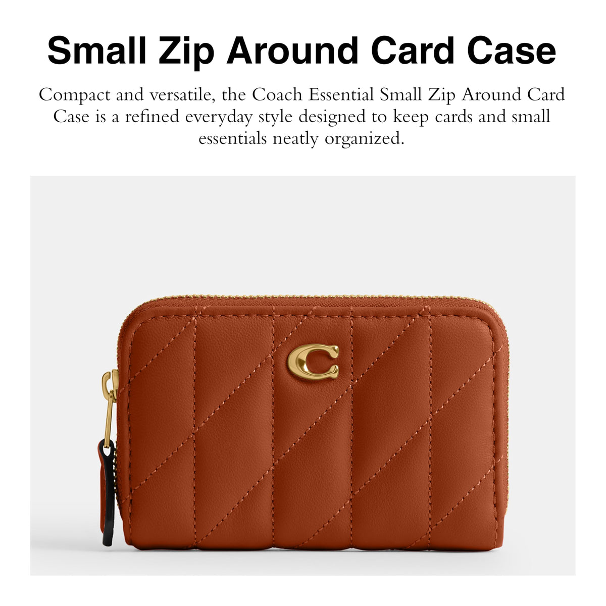 Coach Women's Crystal Signature Jacquard Essential Small Card Case, Mushroom, One Size
