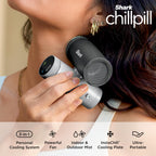 Shark ChillPill 3-in-1 Fan, Mist and Cooling Plate, Iced Latte, FA022BR