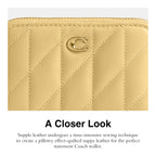 Coach Women's Crystal Signature Jacquard Essential Small Card Case, Mushroom, One Size