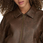Levi's Women's Faux Leather Bomber With Laydown Collar