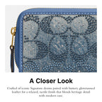 Coach Women's Crystal Signature Jacquard Essential Small Card Case, Mushroom, One Size