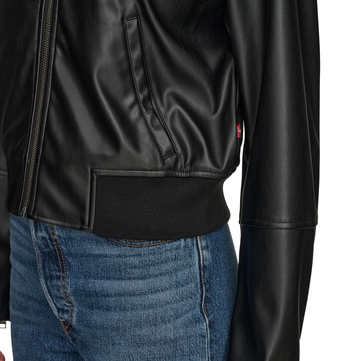 Levi's Women's Faux Leather Bomber With Laydown Collar