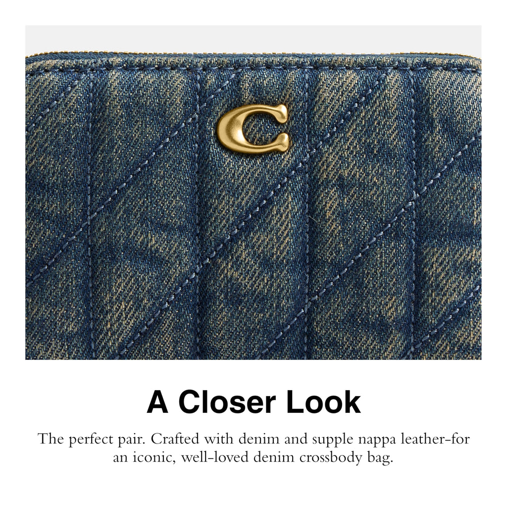 Coach Women's Crystal Signature Jacquard Essential Small Card Case, Mushroom, One Size