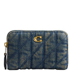 Coach Women's Crystal Signature Jacquard Essential Small Card Case, Mushroom, One Size