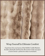 Cozy Earth Bubble Cuddle Blanket, Faux Fur Ultra-Soft Luxury Throw Blanket
