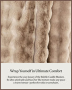 Cozy Earth Bubble Cuddle Blanket, Faux Fur Ultra-Soft Luxury Throw Blanket
