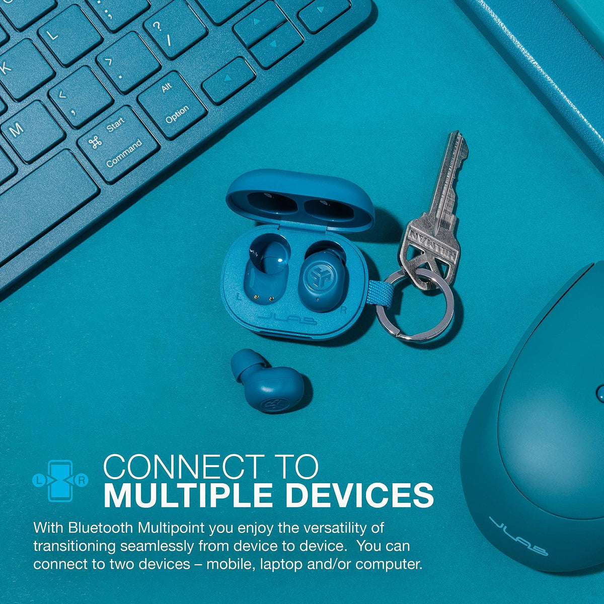 JLab JBuds Mini Tones True Wireless Earbuds, Bluetooth Multipoint, 4625 W